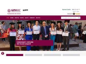 University of Macerata's official website homepage screenshot