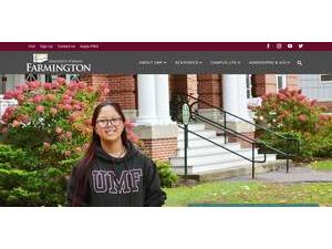 University of Maine at Farmington's official website homepage screenshot