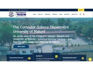 University of Makeni's official website homepage screenshot