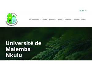 University of Malemba Nkulu's official website homepage screenshot