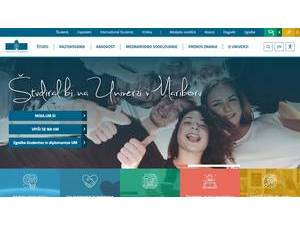 University of Maribor's official website homepage screenshot