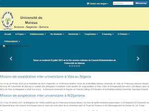 University of Maroua's official website homepage screenshot