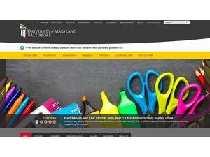 University of Maryland, Baltimore's official website homepage screenshot
