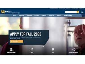 University of Massachusetts Dartmouth's official website homepage screenshot