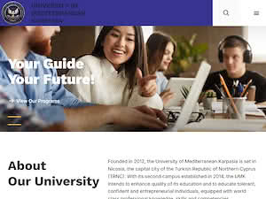 University of Mediterranean Karpasia's official website homepage screenshot