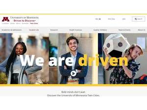 University of Minnesota Twin Cities's official website homepage screenshot