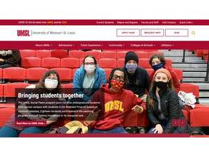 University of Missouri-St. Louis's official website homepage screenshot