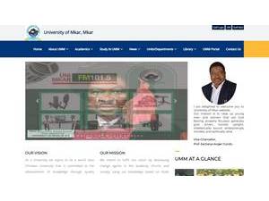 University of Mkar's official website homepage screenshot