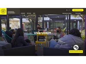 University of Monterrey's official website homepage screenshot