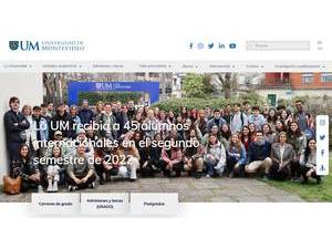 University of Montevideo's official website homepage screenshot