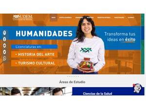 University of Morelia's official website homepage screenshot