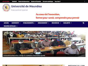University of Moundou's official website homepage screenshot