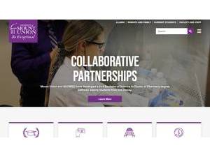 University of Mount Union's official website homepage screenshot