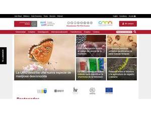 University of Murcia's official website homepage screenshot