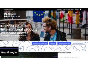 University of Nantes's official website homepage screenshot