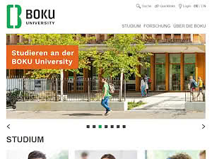 University of Natural Resources and Life Sciences, Vienna's official website homepage screenshot