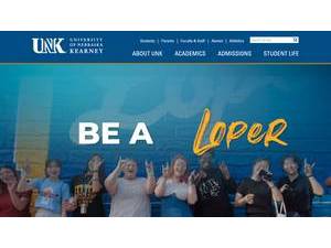 University of Nebraska at Kearney's official website homepage screenshot