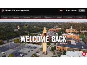 University of Nebraska at Omaha's official website homepage screenshot