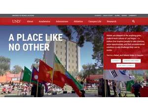 University of Nevada, Las Vegas's official website homepage screenshot