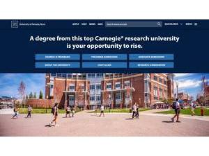 University of Nevada, Reno's official website homepage screenshot
