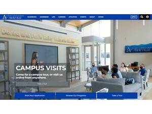 University of North Carolina at Asheville's official website homepage screenshot