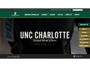 University of North Carolina at Charlotte's official website homepage screenshot