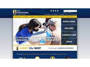 University of North Carolina at Greensboro's official website homepage screenshot