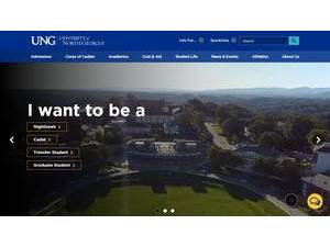 University of North Georgia's official website homepage screenshot