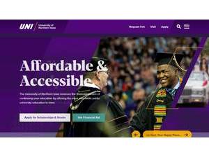 University of Northern Iowa's official website homepage screenshot