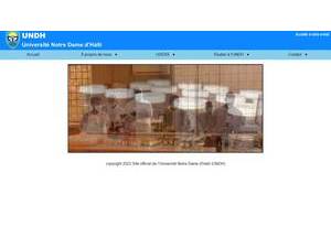 University of Notre Dame in Haïti's official website homepage screenshot