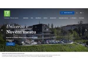 University of Novo mesto's official website homepage screenshot