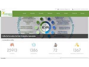 University of Oran 1's official website homepage screenshot