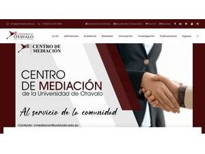 University of Otavalo's official website homepage screenshot