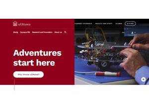 University of Ottawa's official website homepage screenshot