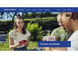 University of Oulu's official website homepage screenshot