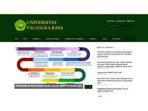 University of Palangka Raya's official website homepage screenshot