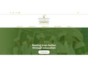 University of Pangasinan - PHINMA's official website homepage screenshot