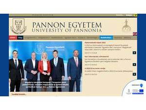 University of Pannonia's official website homepage screenshot