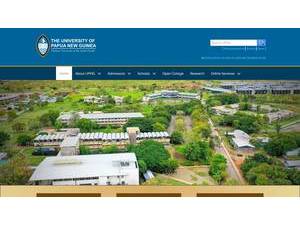 University of Papua New Guinea's official website homepage screenshot