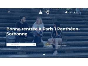 University of Paris 1 Panthéon-Sorbonne's official website homepage screenshot