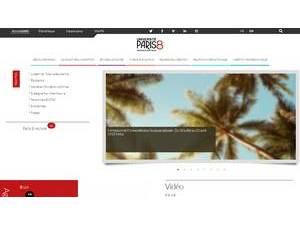 University of Paris 8's official website homepage screenshot