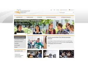 University of Passau's official website homepage screenshot