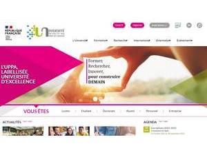 University of Pau and Pays de l'Adour's official website homepage screenshot