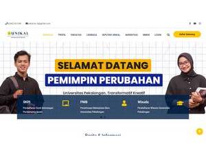 University of Pekalongan's official website homepage screenshot
