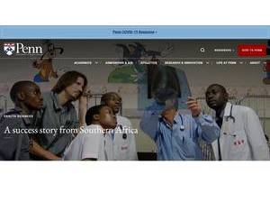 University of Pennsylvania's official website homepage screenshot