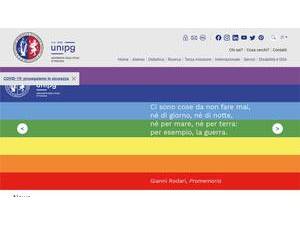 University of Perugia's official website homepage screenshot