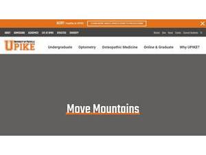 University of Pikeville's official website homepage screenshot