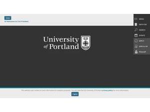 University of Portland's official website homepage screenshot