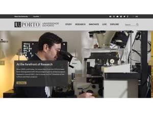 University of Porto's official website homepage screenshot
