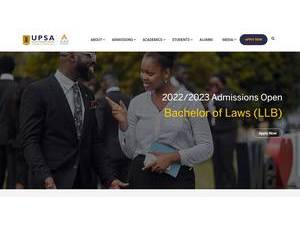 University of Professional Studies, Accra's official website homepage screenshot